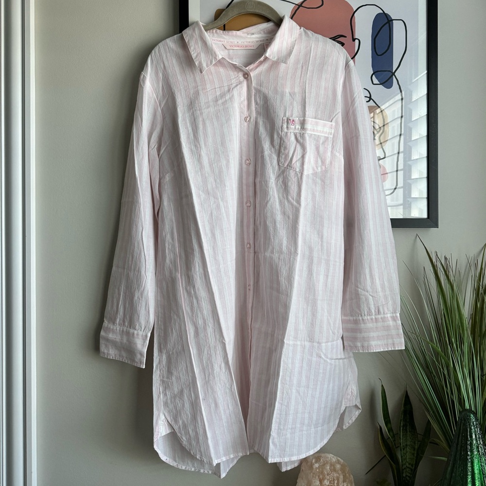 Victoria's Secret Pink Striped Long Sleeve Pajamas